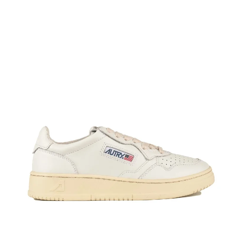 Autry White Leather Medalist Low Sneakers