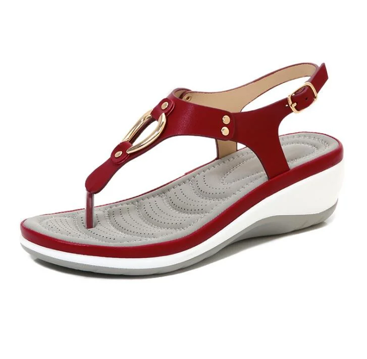 Summer Beach Solid Color Flip Flops For Women Clip Toe Ladies Shoes