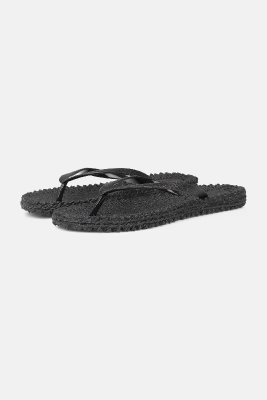 Flip Flop With Glitter - Black