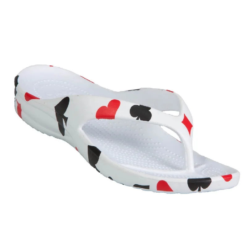 Women's Flip Flops - Hearts, Diamonds, Spades, Clubs