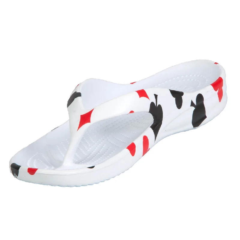 Women's Flip Flops - Hearts, Diamonds, Spades, Clubs