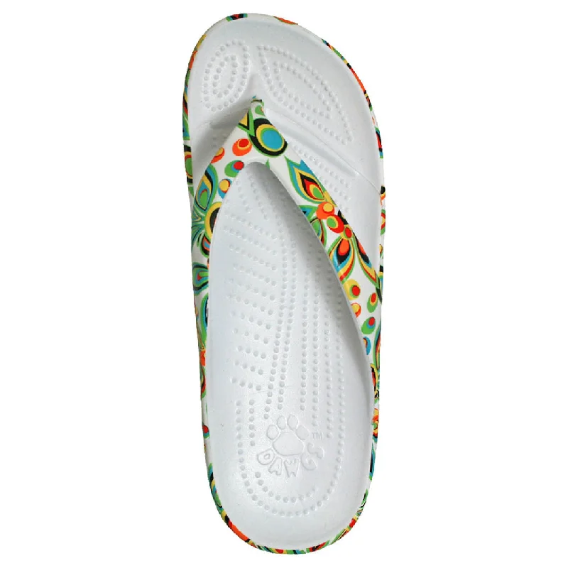 Women's Loudmouth Flip Flops - Shagadelic White