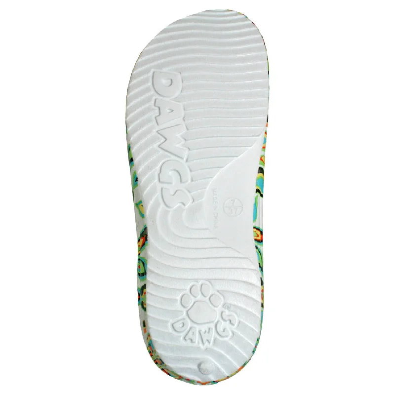 Women's Loudmouth Flip Flops - Shagadelic White