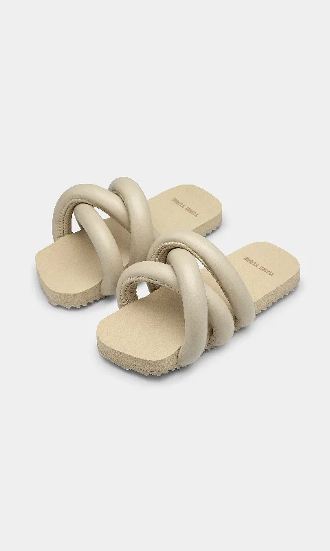 Tyre Slide Beige Sandals