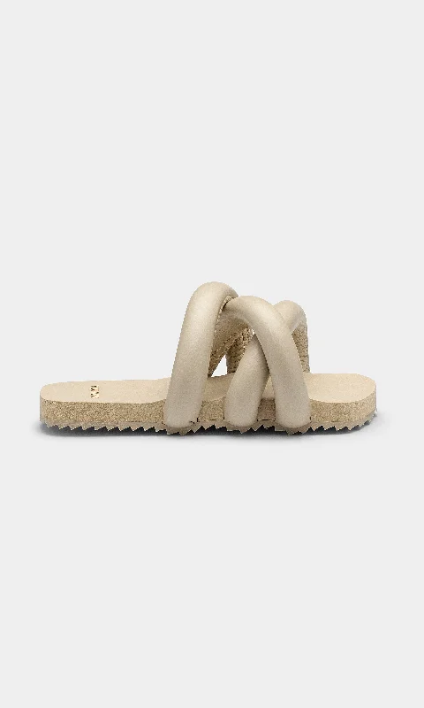 Tyre Slide Beige Sandals