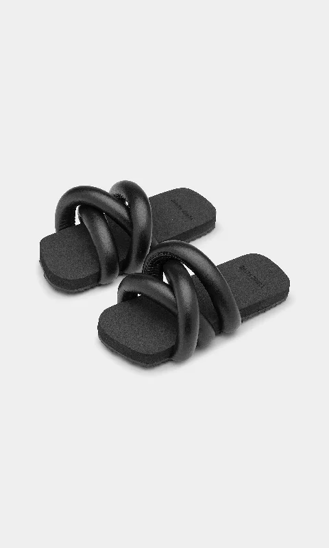 Tyre Slide Black Sandals