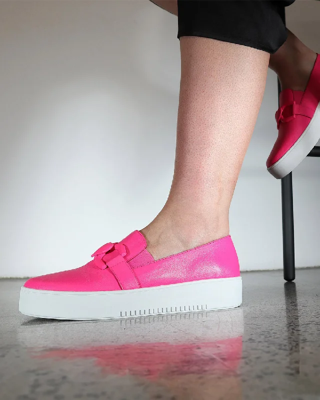 Minx Devoted Neon Pink Milled Casual