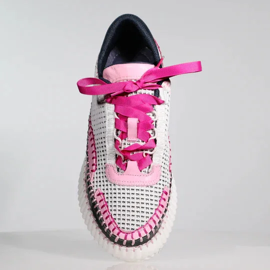 Minx Stitched Up Ink Cerise Hot Pink Sneaker