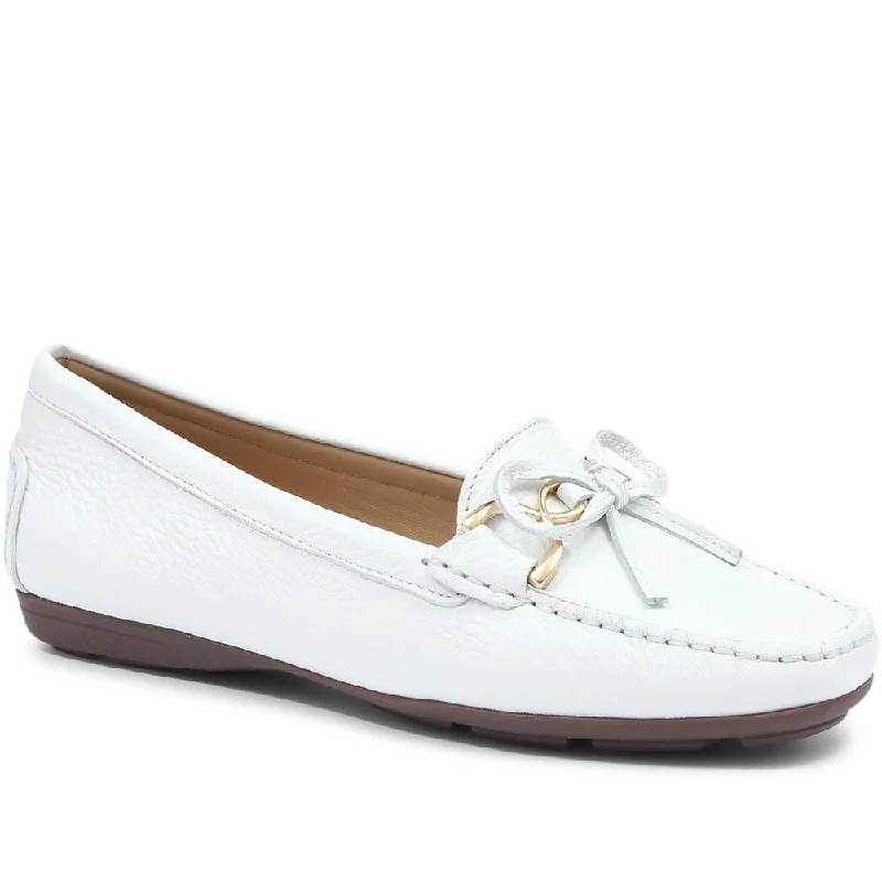 Tallulah Flat Leather Loafer Shoe - TALLULAH / 318 172