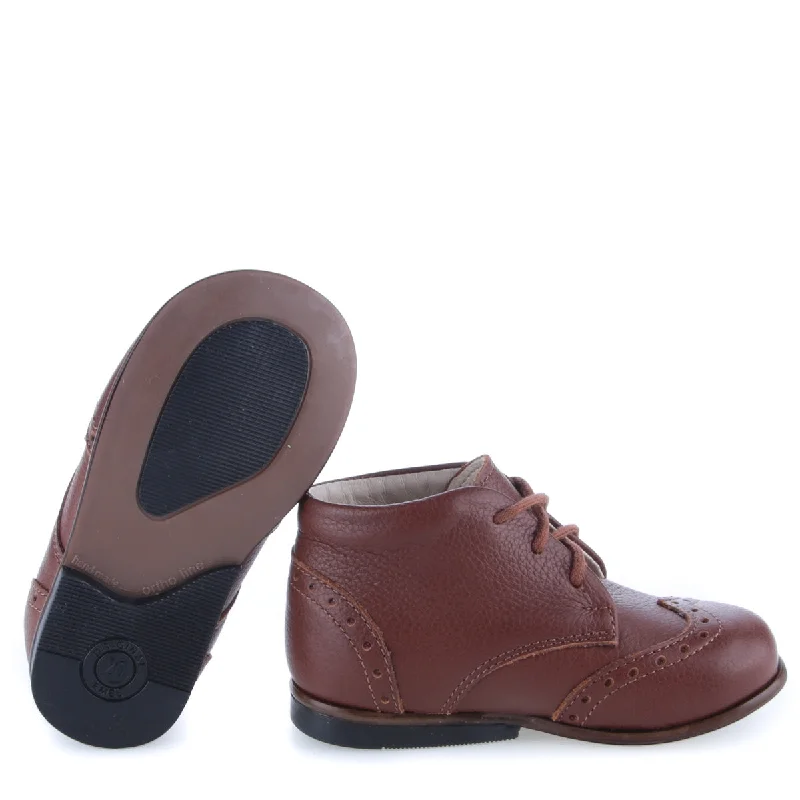 (1432A-11) Emel classic first shoes Brown brogue