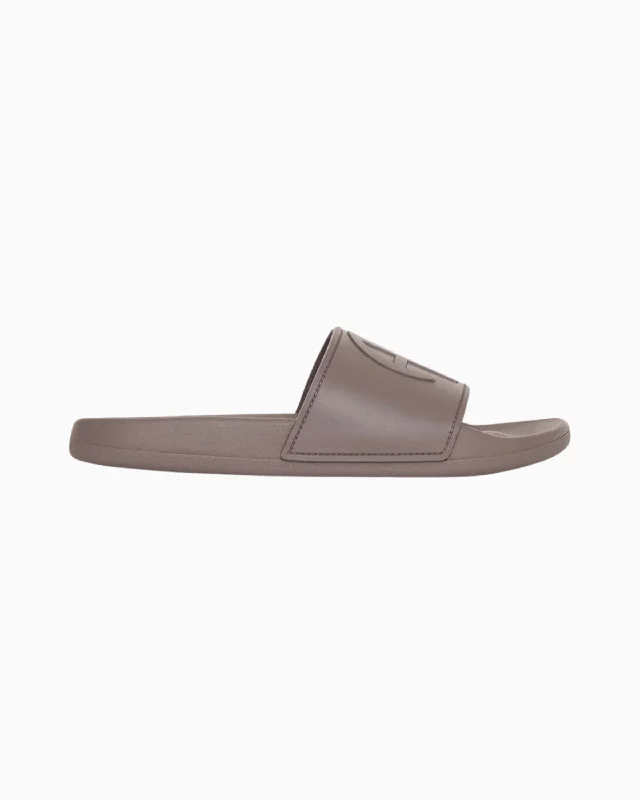 Anine Bing Isla Monogram Slide in Iron Brown