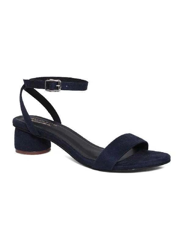 Amirah Navy Block Heel