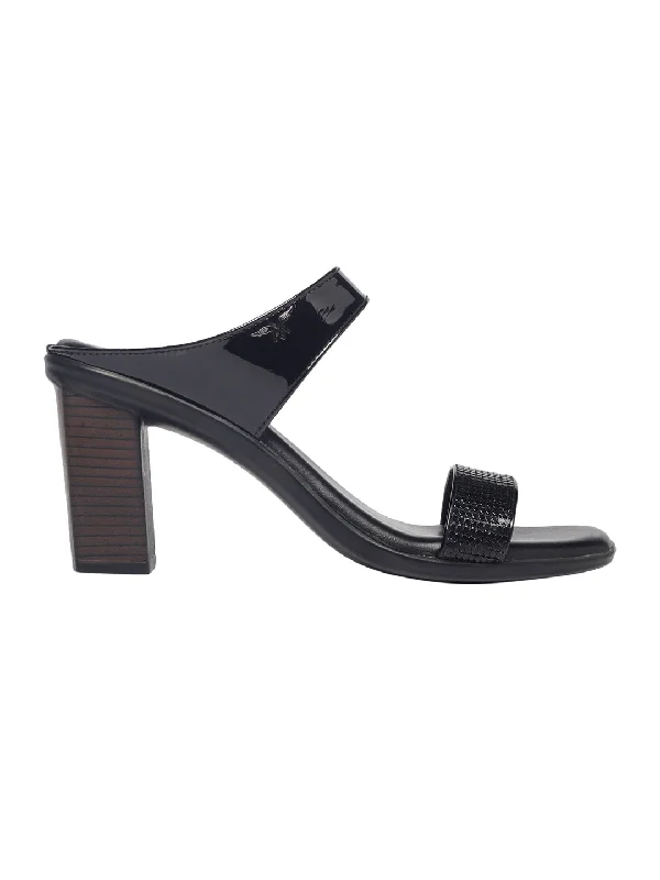 Dilys Black Block Heels