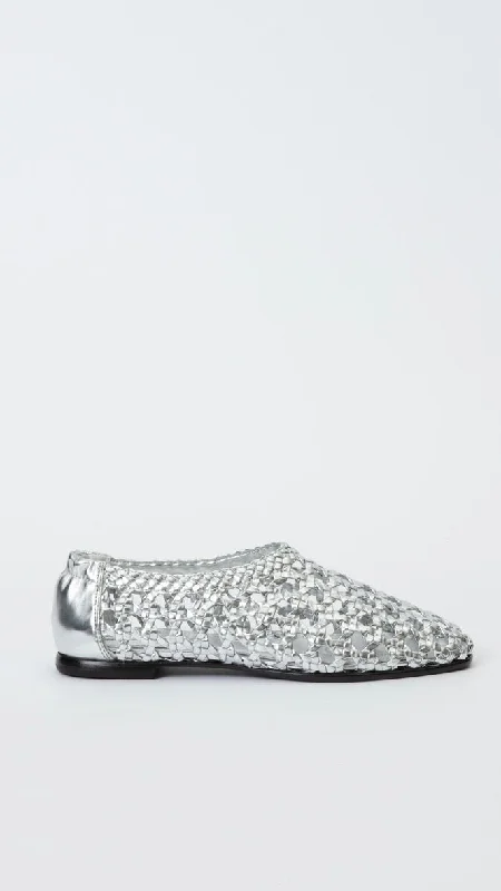 'Eden' Woven Metallic Ballet Flat