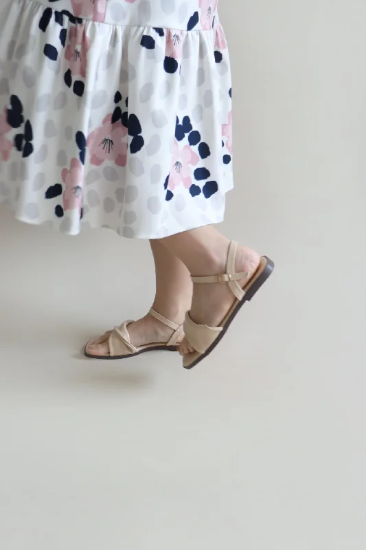 Elsie Overlapping Sandals (Beige)