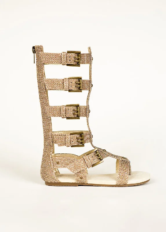 Jayla Gladiator in Gold Metallic