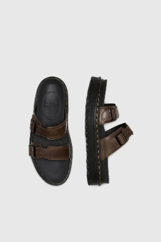 Myles Slip On Sandals - Dark Brown