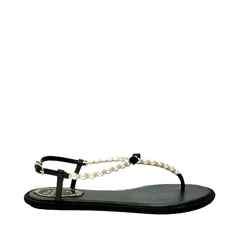 Rene Caovilla Pearl Embellished Sandals