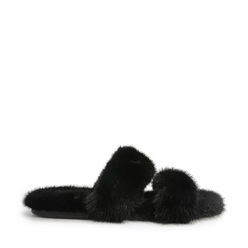 Saint Laurent Fur Sandals