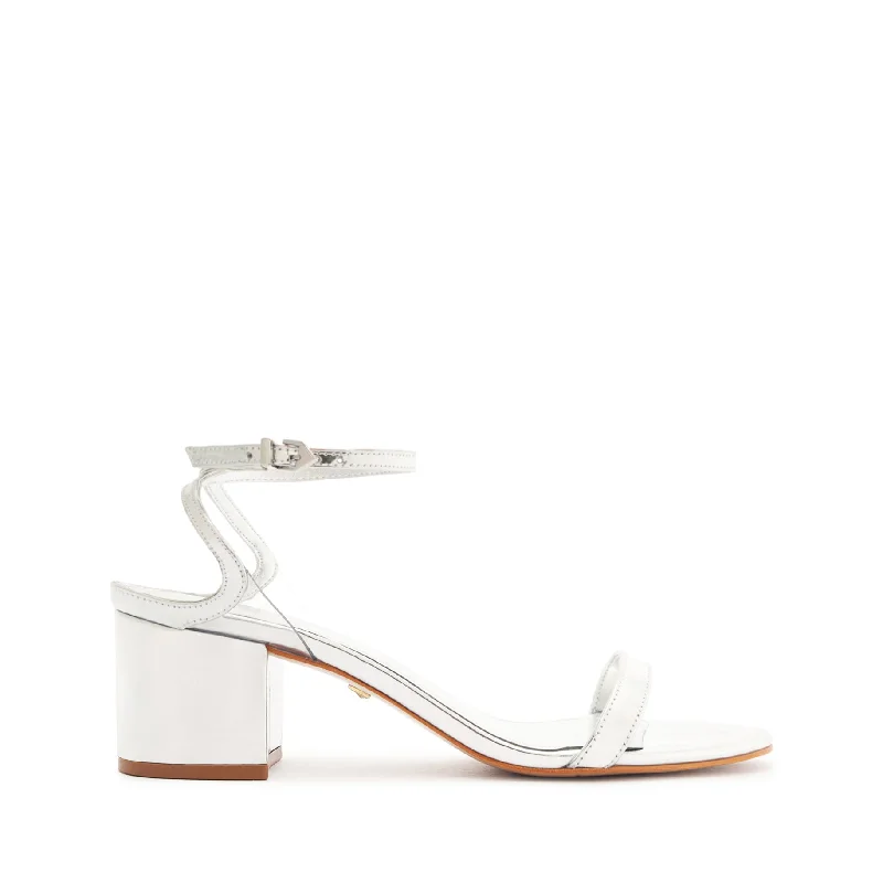 Skye Mid Block Specchio Leather Sandal