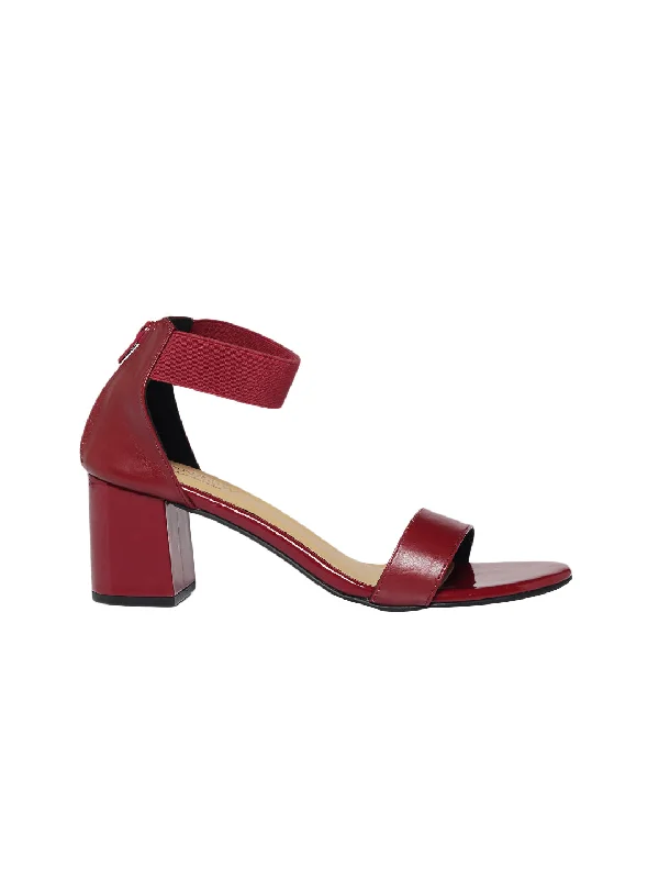 Tiana Maroon Block Heels