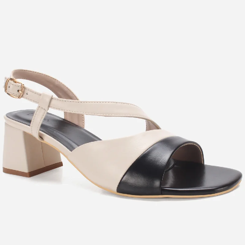 Women ""MAEVE"" Diagonal Strap Heel Sandals