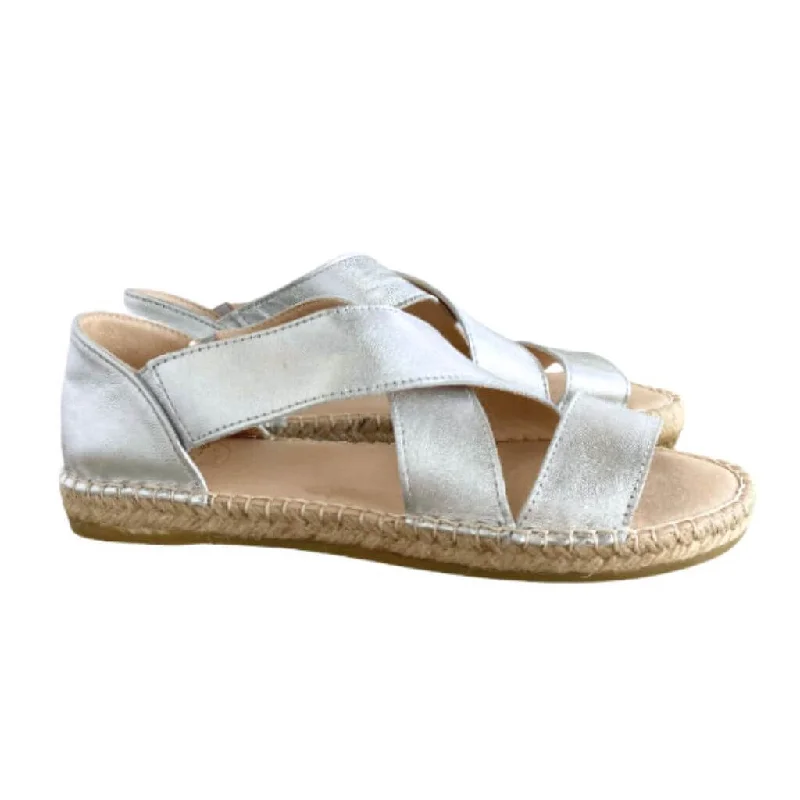 Beach Espadrille in Metallic Silver