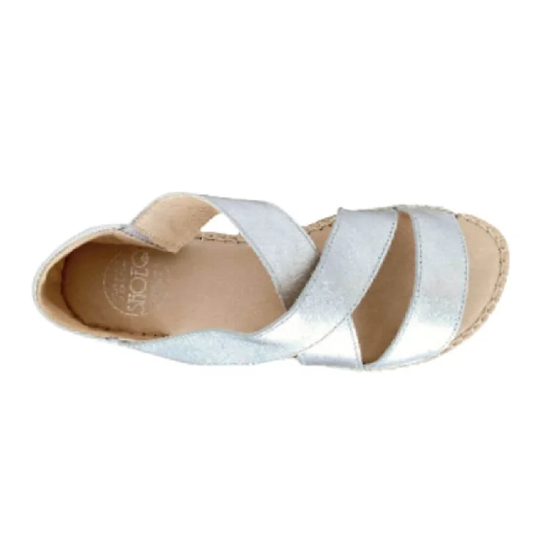 Beach Espadrille in Metallic Silver