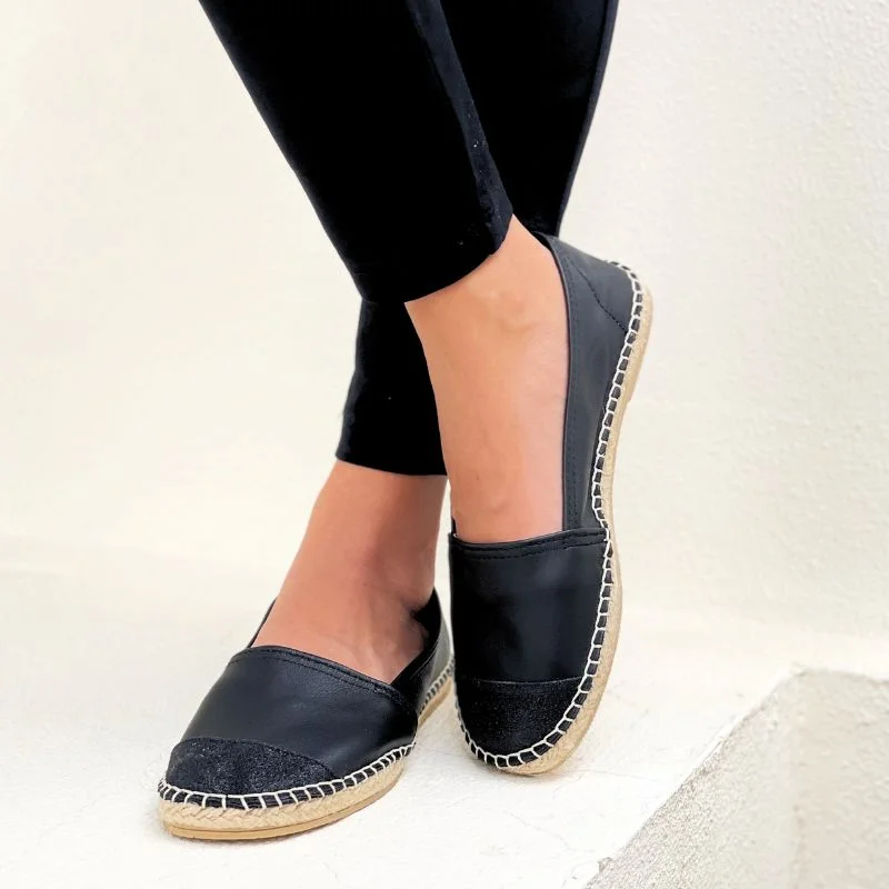 Classic Espadrille in Midnight Glitter