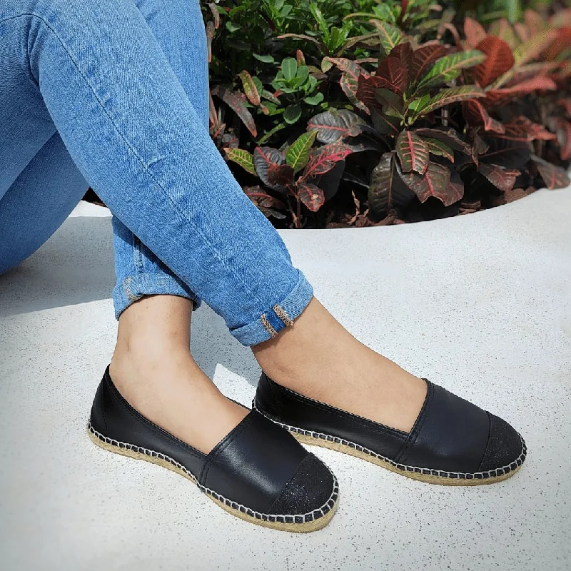 Classic Espadrille in Midnight Glitter