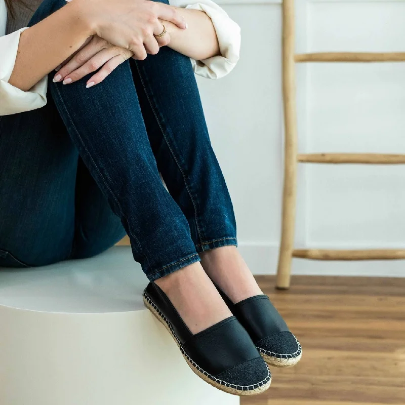 Classic Espadrille in Midnight Glitter