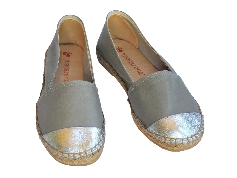 Classic Espadrille in Grey Metallic