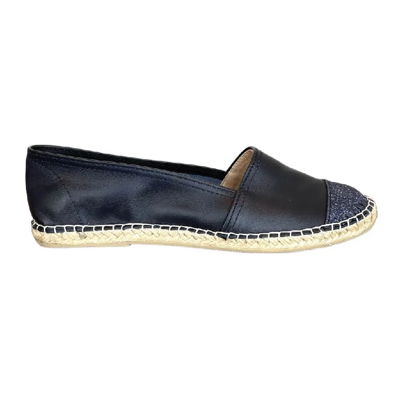 Classic Espadrille in Navy Glitter