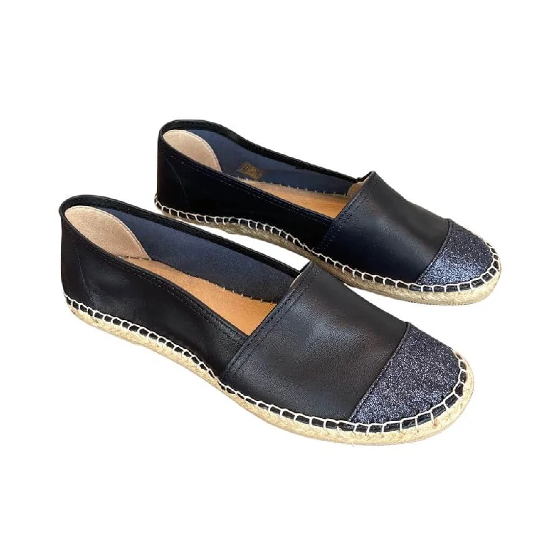 Classic Espadrille in Navy Glitter