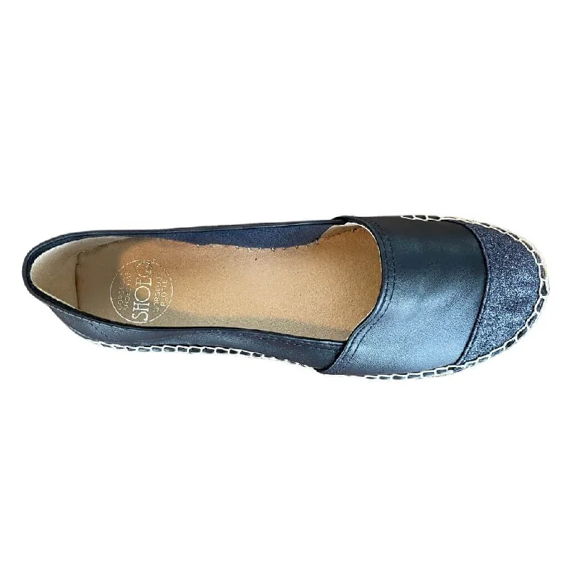 Classic Espadrille in Navy Glitter