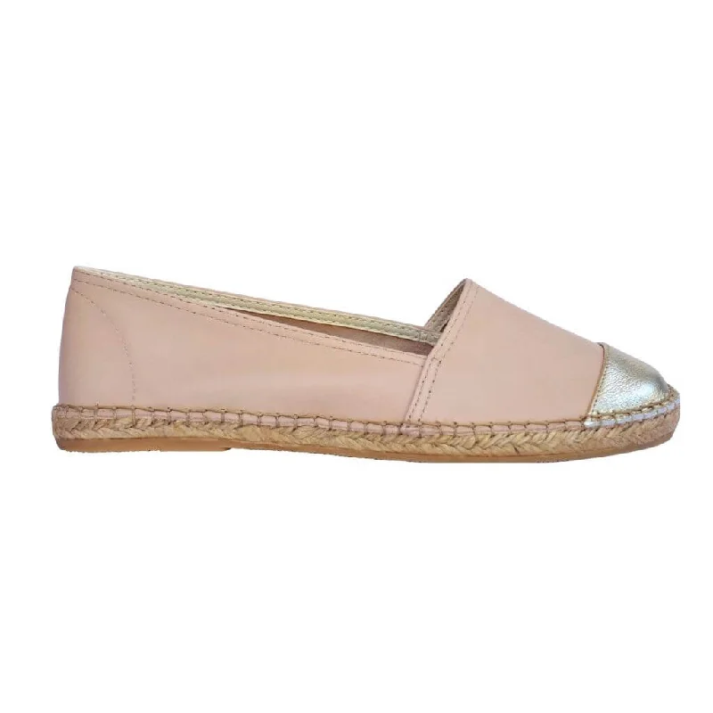 Classic Espadrille In Sandy Champagne