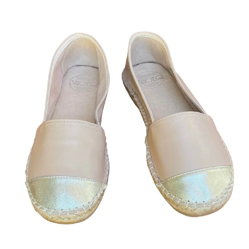 Classic Espadrille In Sandy Champagne