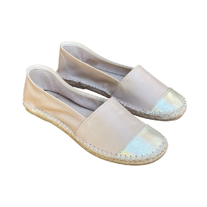 Classic Espadrille In Sandy Champagne