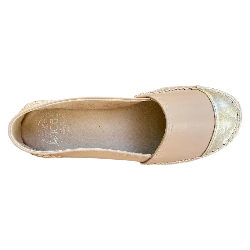 Classic Espadrille In Sandy Champagne