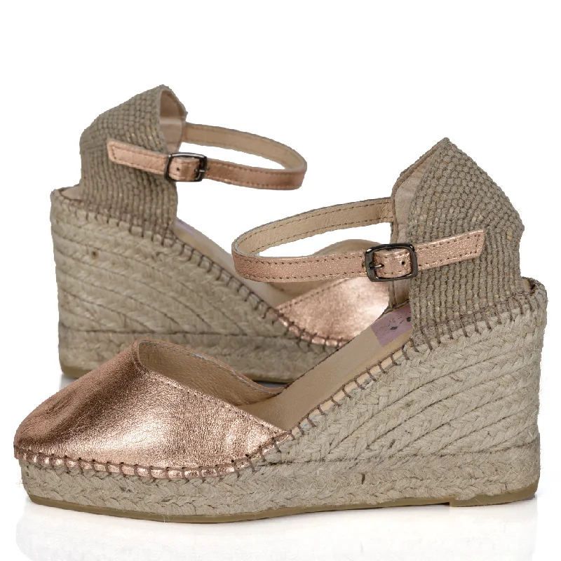 Espadrille Wedges Maui Rose Gold