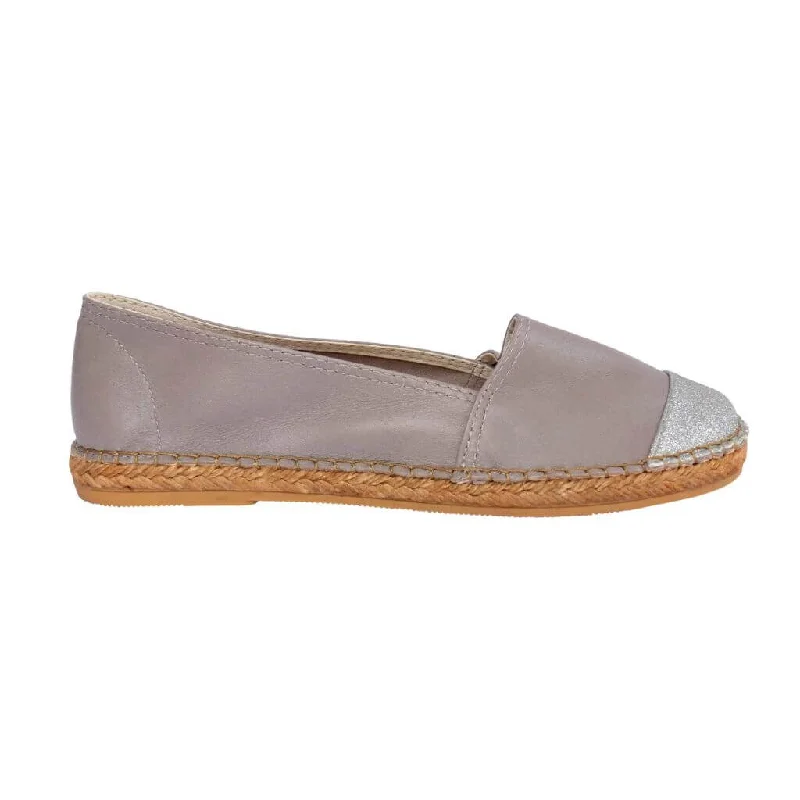 Classic Espadrille in Grey Glitter