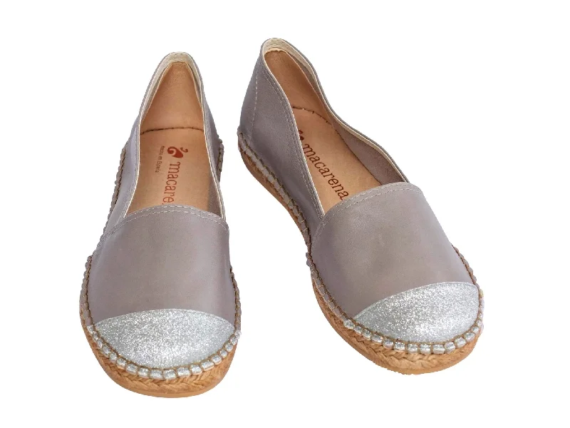 Classic Espadrille in Grey Glitter