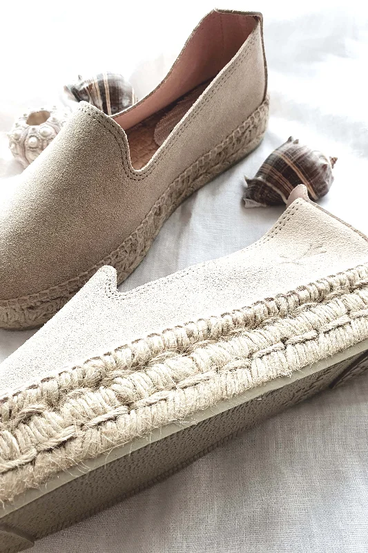 Hamptons espadrilles, champagne beige