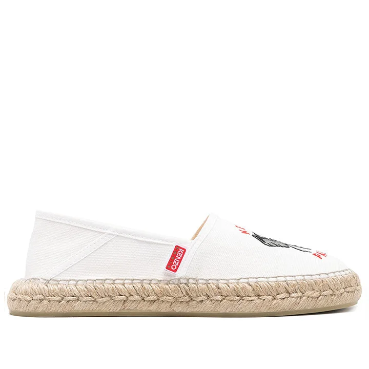 KENZO ELEPHANT WHITE ESPADRILLES