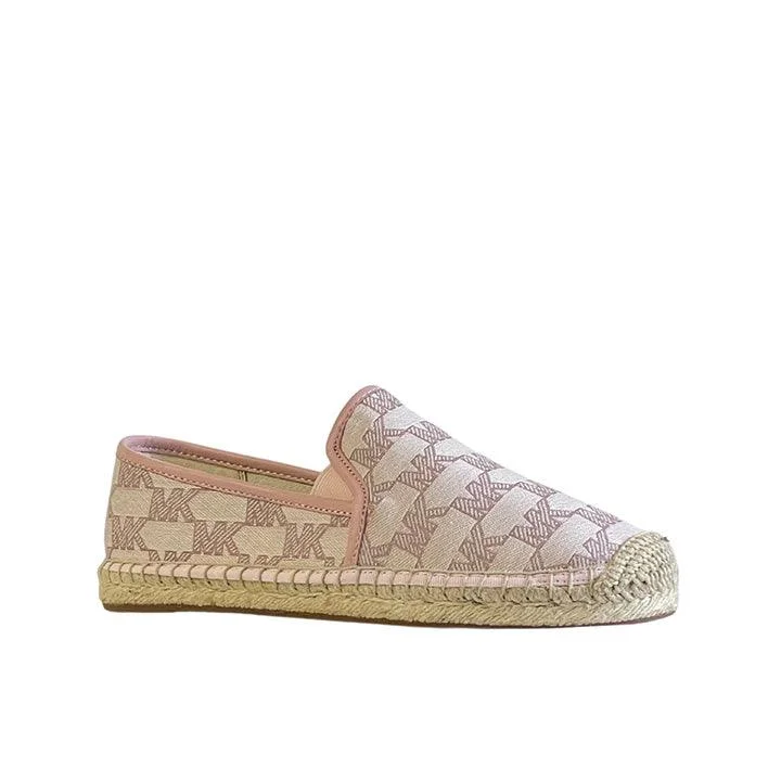 MICHAEL KORS POWDER BLUSH MULTI LOGO ESPADRILLES