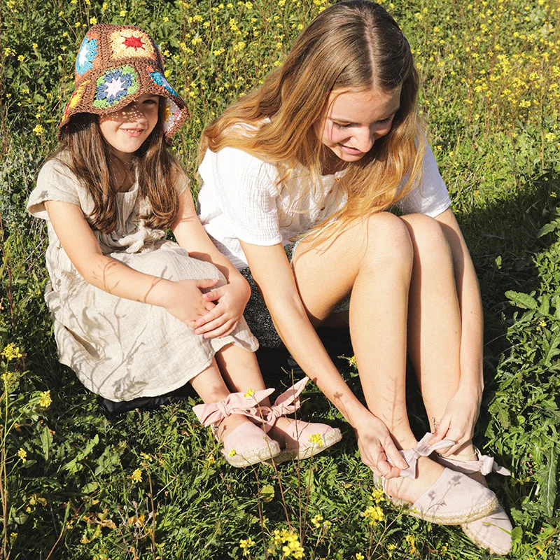 Suede Espadrille in Light Pink