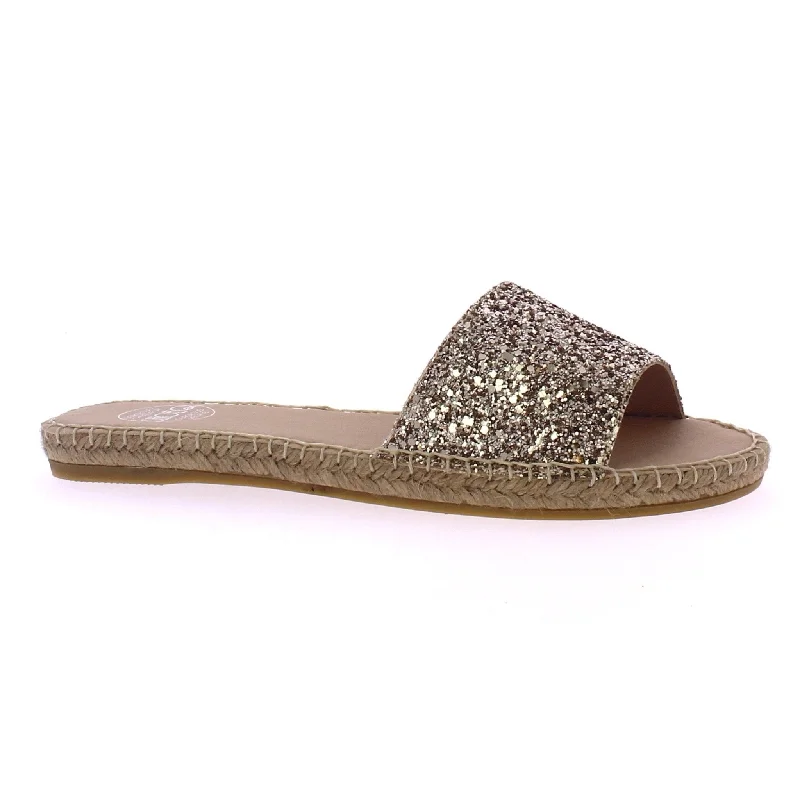 Summer Espadrille in Champagne Glitter