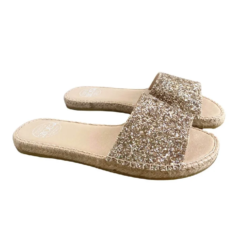 Summer Espadrille in Champagne Glitter