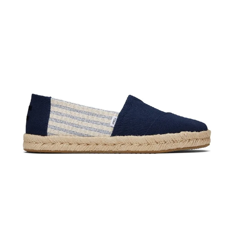 Toms Alpargata Rope 2.0 Women - Navy Blue Recycled Cotton University Stripes