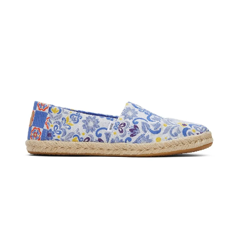 TOMS Espadrille Alpargata Rope Women  -  Blue Multi Mediterranean Tiles Jacquard